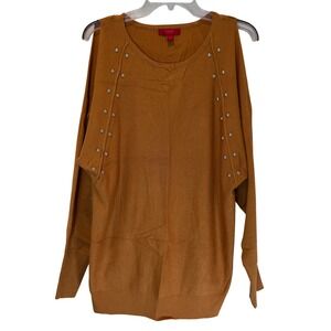 Jennifer Lopez Cold Shoulder Sweater Size Large‎ Office Summer Coastal Aesthetic